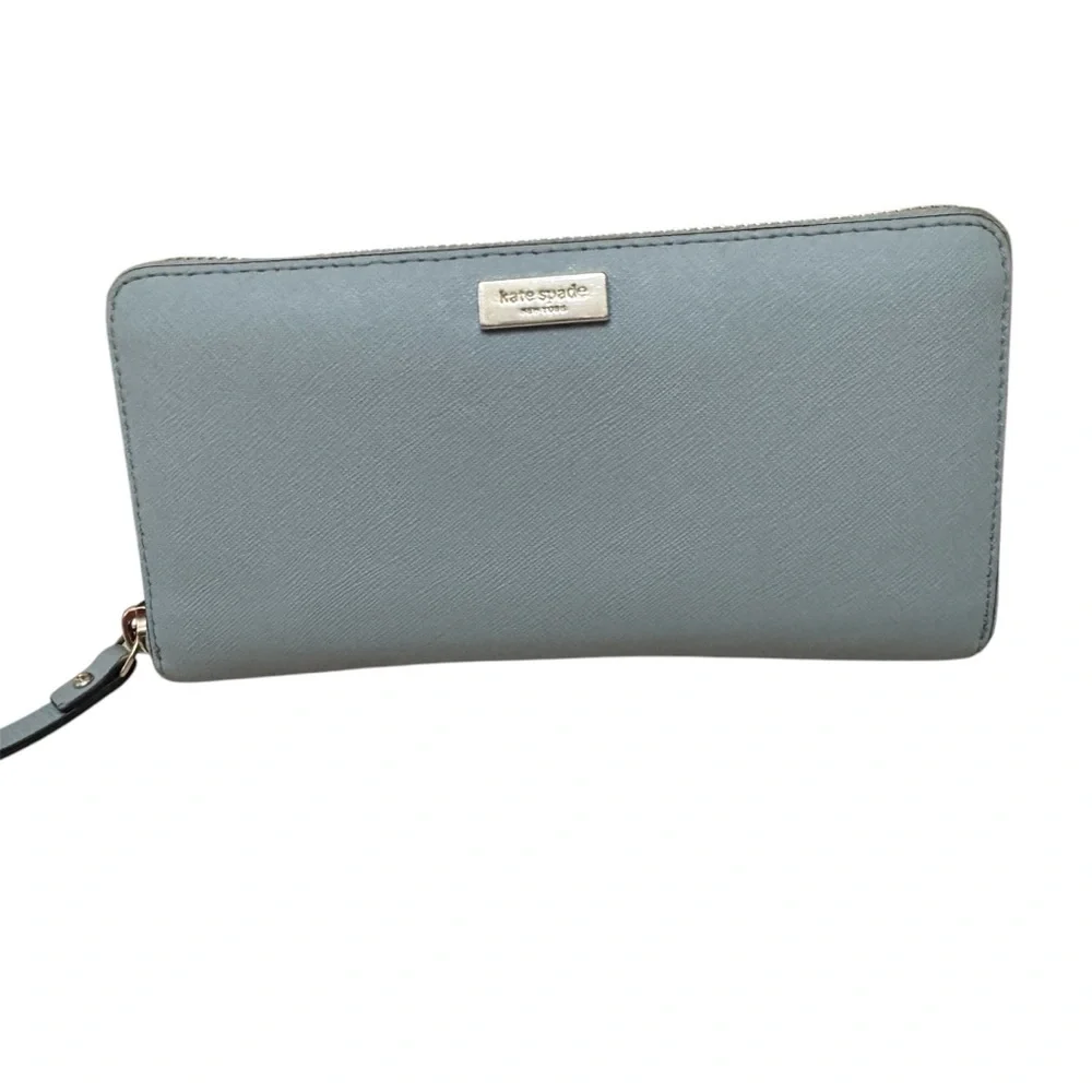 Kate Spade Laurel Way Neda Wallet Cloudcover Zip Around Wallet Dusty Blue
